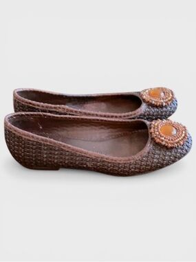 406 Jack Rodgers Leather Flat Ballet Shoes